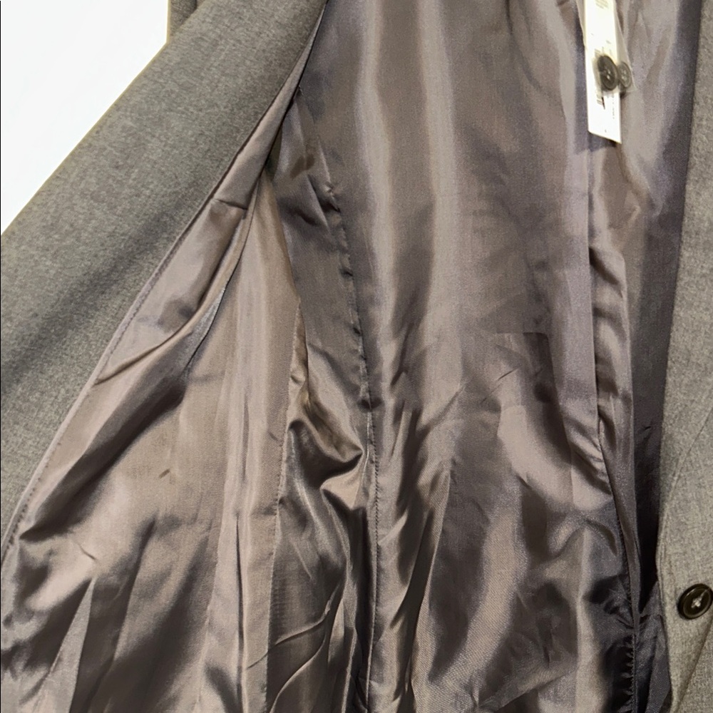 Worthington Size 14 Grey Single Button Polyester Rayon Spandex Suit Jacket - Picture 12 of 16